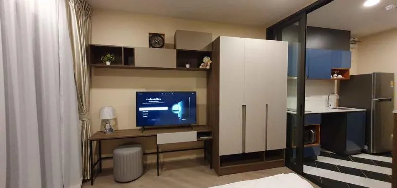 Condo for rent, The Base Saphan Mai, nice room, fully furnished, complete with electrical appliances, great price, hurry up and reserve it.
