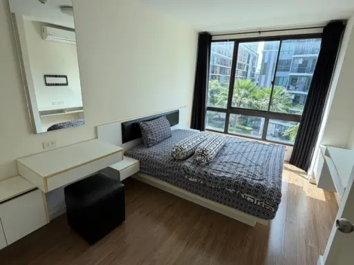 For rent: iCondo Sukhumvit 103, 4th floor, pool view, fully furnished, ready to move in. Book now before it's gone! images