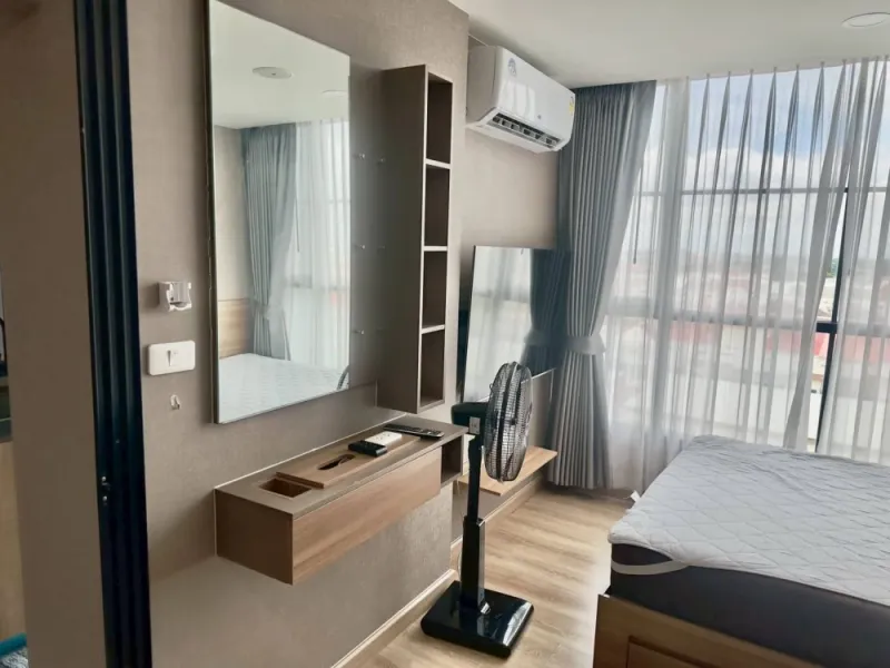 ให้เช่าคอนโด The Cube Loft Nuanchan ห้องพร้อมอยู่ เฟอร ์เครื่องใช้ไฟฟ้าครบ ลากกระเป๋าเข้าอยู่ได้เลย