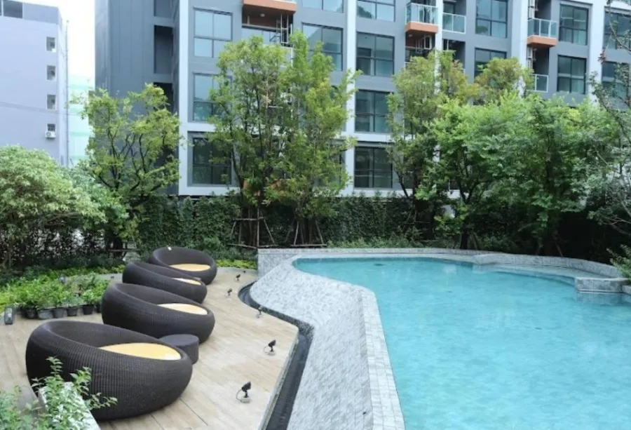 Condo for sale: The Excel Ratchada 18, 5th floor, not very high, rooms are separated, very good location, good like this, reserve now.
