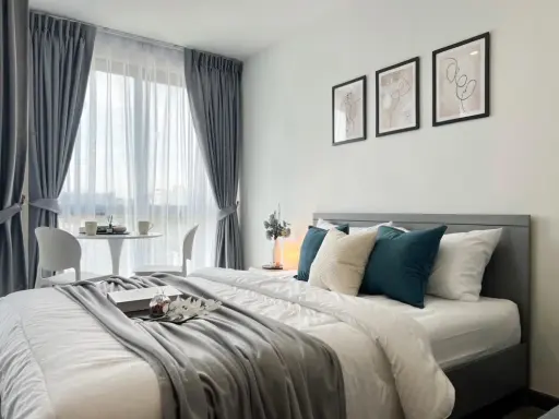 Condo for rent, Galileo Ratchada 32, fully furnished, ready to move in, reasonable price, complete here, hurry to reserve now, don't wait.
