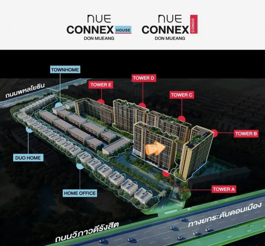 ขายดาวน์คอนโด Nue Connex Don Mueang ตำแหน่งห้องวิวทิศเหนือ ราคาจับต้องได้ รีบมาจองเลย