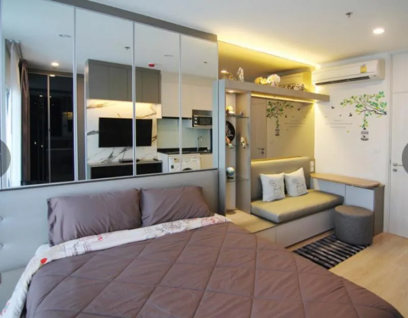 For Rent Noble Revolve Ratchada วิวสวน เฟอร์นิเจอร์และเครื่องใช้ไฟฟ้าครบ พร้อมอยู่ ห้ามพลาดรีบเลย