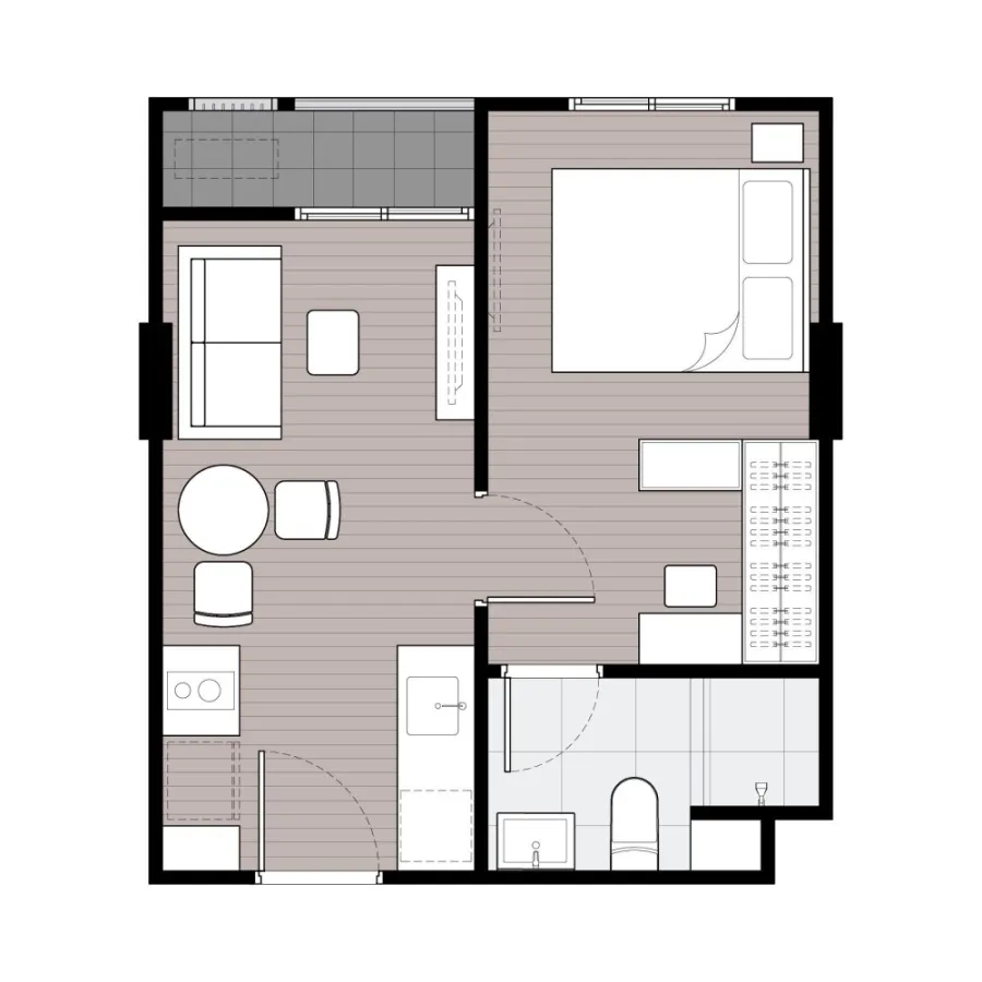 Selling down payment New Cross Khu Khot Station, Building D, 7th floor, spacious room, good price, interested in being an owner, book now, urgent.