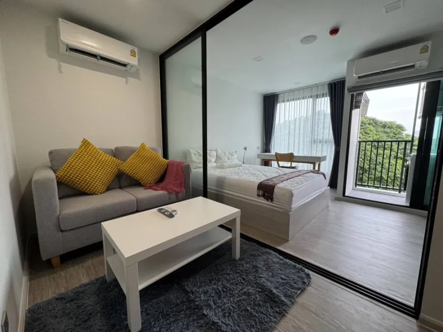 For rent: Kave Seed Kaset, 5th floor, corner room, fully furnished, ready to move in. If interested, hurry and reserve now. Don't miss out!