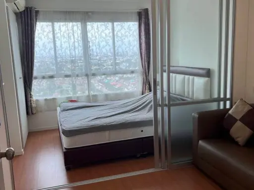 For rent, Lumpini Park Rattanathibet - Ngamwongwan, 19th floor, partitioned room, fully furnished, ready to move in, book now, urgent.