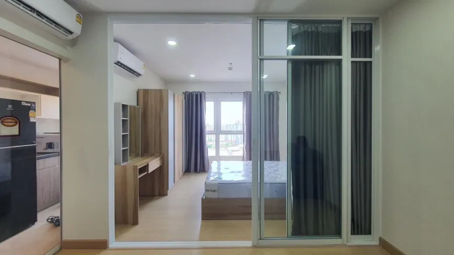 Condo for rent, Supalai Veranda Ramkhamhaeng, nice room, furnished + electrical appliances ready, has a very high view, book now.