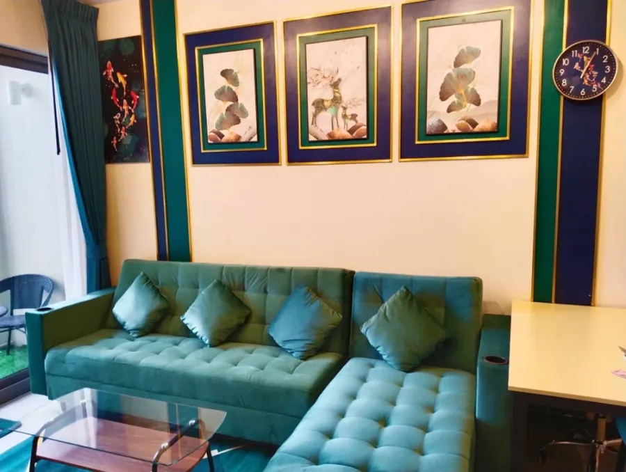 For rent Unixx South Pattaya with full mountain view, decorated in green tones, super cool tones. Book now and you won't be disappointed.