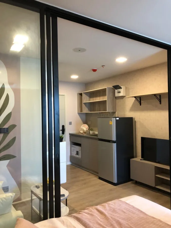 For rent KAVE TU, Building D, outside view, airy and comfortable The wall is attached to the wall around the room. Very nice. Hurry up to reserve befo