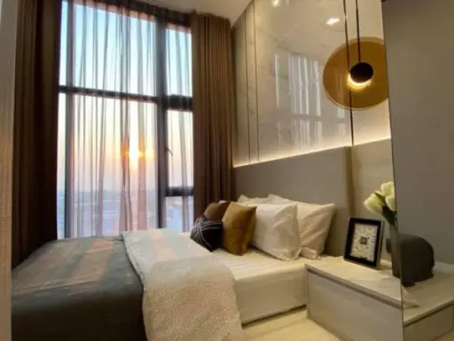 For rent, The Line Sukhumvit 101, size 28 sq.m., 7th floor, beautiful room, elegant decoration, next to bts.