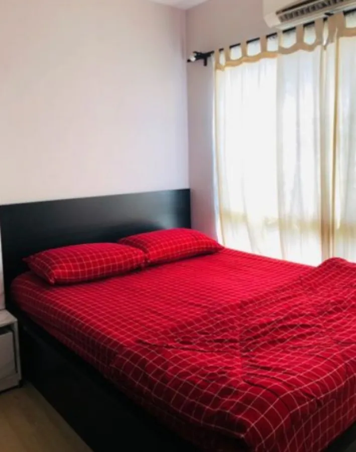 For rent, Plum Condo Ladprao 101, 1 bedroom, beautiful room condition, fully furnished. You can just drag your bag in.