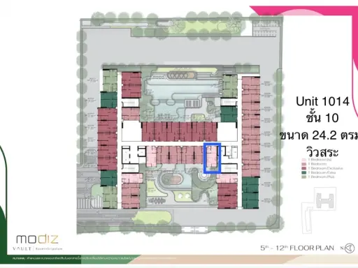 ขายดาวน์ Modiz Vault Kaset Sripatum ห้อง Type S ราคาเบาๆ แต่ได้พื้นที่เท่าห้อง 1 Bed ห้อง Fully Fitted จองเลย