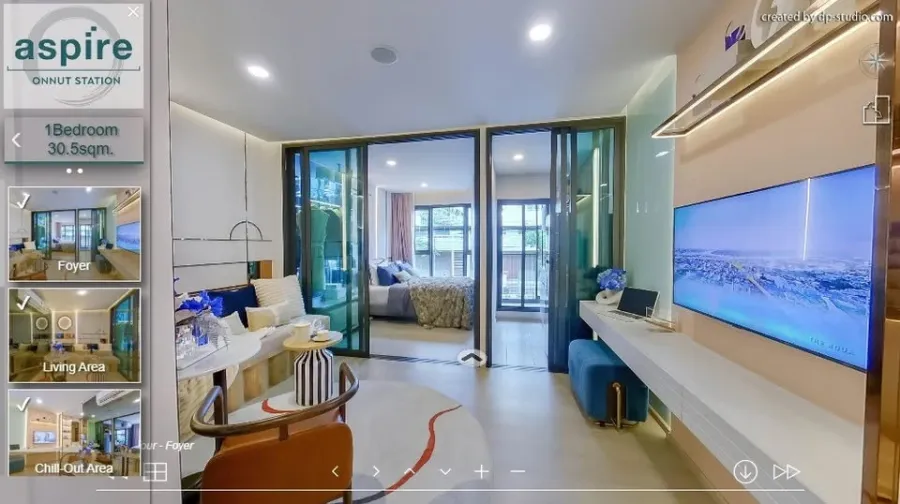 Selling down payment, Aspire On Nut Station, 22nd floor, north side, not hot sun, good view, not blocked by neighboring buildings, very worth booking.