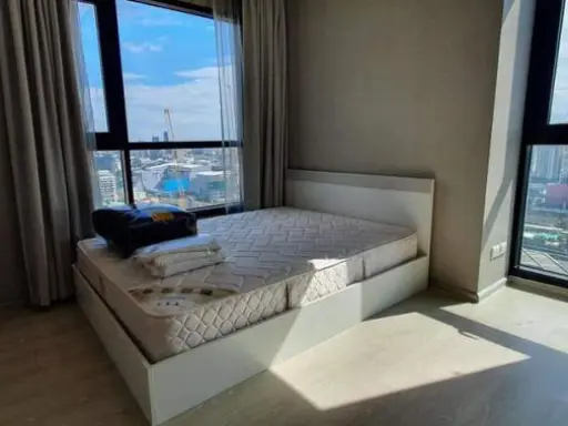 Condolette Midst Rama 9 for rent, 30th floor, beautiful view, fully furnished room, full furniture, electrical appliances, ready to reserve