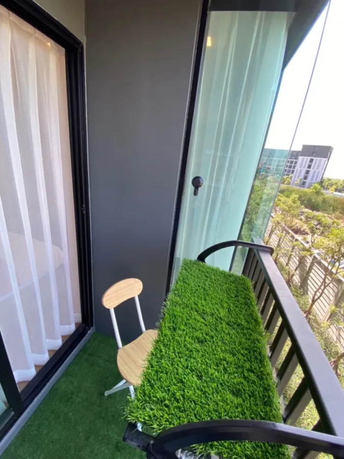 For rent KAVE TU, Building D, outside view, airy and comfortable The wall is attached to the wall around the room. Very nice. Hurry up to reserve befo