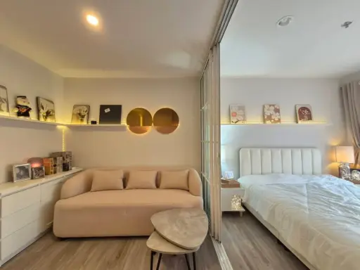 For rent: Regent Home Bangna, Building A, 4th floor. Located on the same floor as the common areas. Nicely decorated and very livable.