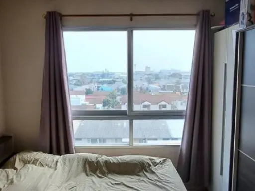For sale: Plum Condo Nawamin, 7th floor, complete with furniture and electrical appliances. Hurry and reserve now.