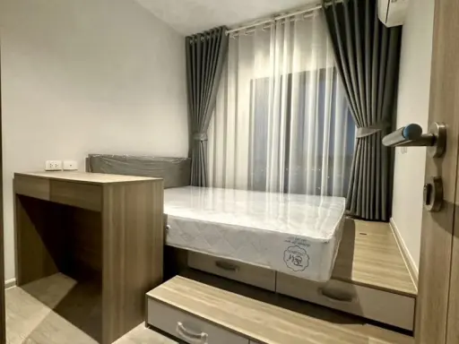 Condo for rent: Altitude Unicorn Sathorn - Tha Phra, bed with storage. Very good city view with furniture. Hurry. images