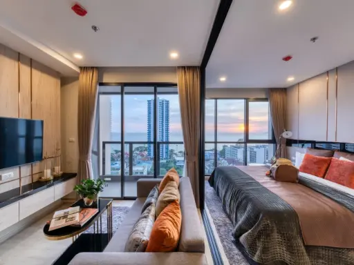 For rent PANORA PATTAYA, one-bedroom room, Sea view, can see the sea from the bedroom, don't miss it. images