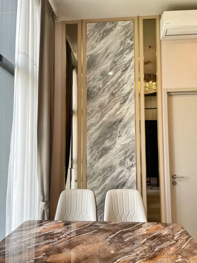 For rent!! Condo The Line Sukhumvit 101, 22nd floor, beautiful city view, fully furnished, ready to move in, good atmosphere, book now!!