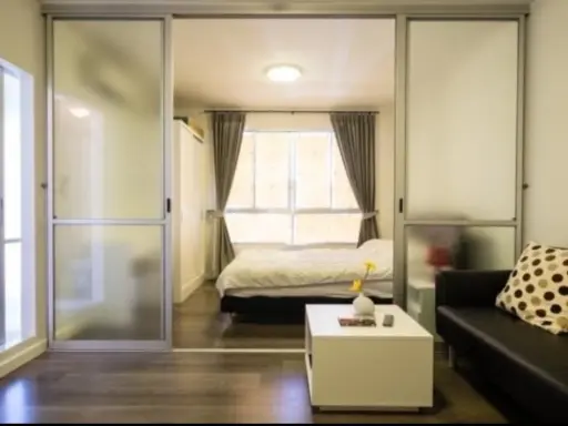For rent!! D Condo Campus Resort ABAC Bangna Abac 2nd Floor Building E New room, unpacked, ready to move in, book now!!