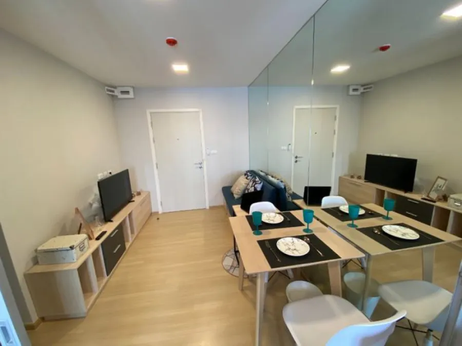 For rent, Plum Condo Rangsit Alive, Phase 1, 5th floor, outside view, inside has everything. ready to move in If interested, hurry up to reserve.