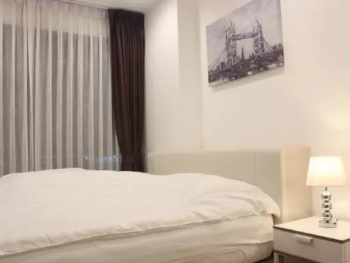 Condo for rent, Ideo Mobi Asoke, fully furnished room ready to move in White tone room, comfortable for the eyes, comfortable price, urgent rent