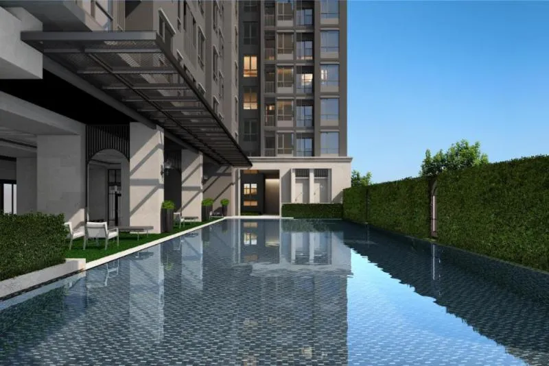 For rent: Knightsbridge Collage Ramkhamhaeng, furnished room, ready to move in, complete here, don't miss it.