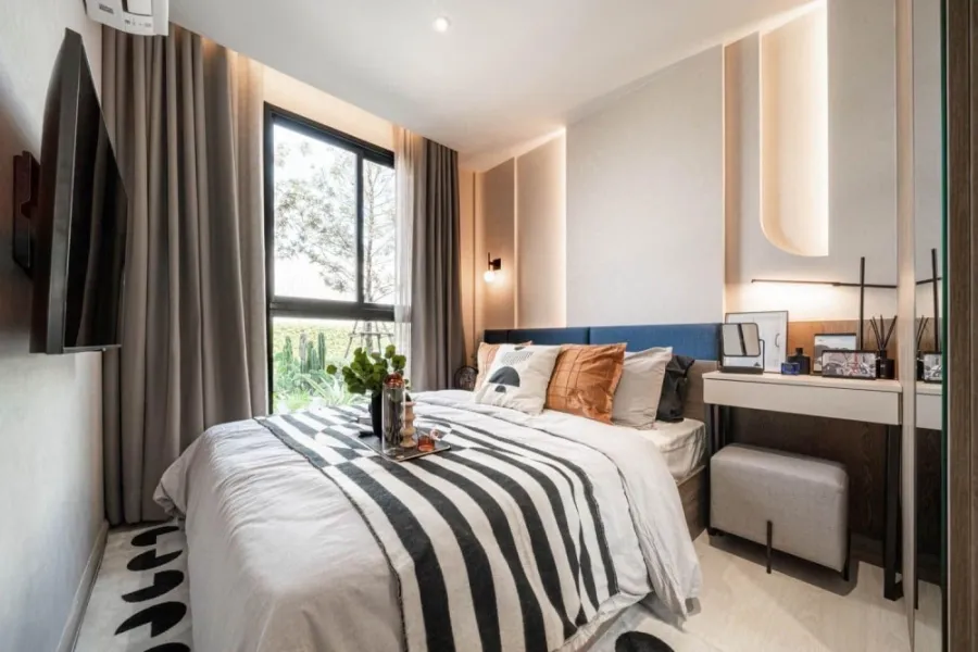 ขายดาวน์ Nue Core Khu Khot Station 1 bedroom plus ห้องมุม วิวสระน้ำและสวน ราคาดี จองเลย