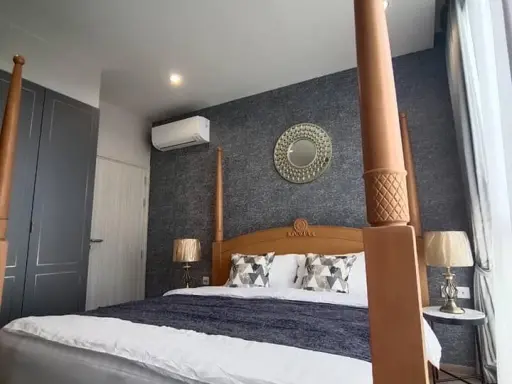 Condo for rent, Quinn Sukhumvit 101, decorated with wallpaper and built-in, very livable, just come and move in. images