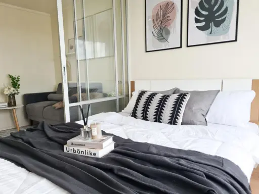 Selling Lumpini Ville Prachachuen-Phongphet 2, the most beautiful room, minimal style, very natural, must be this room