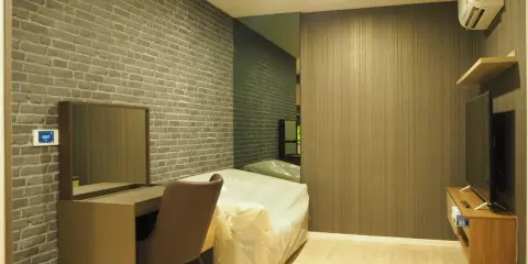 ด่วนน ห้อง 2 bed ตกแต่งสวยมาก ติดวอลทั้งห้อง ใหม่เอี่ยมอ่องแบบ 37 ตารางเมตร ค่าเช่าเพียง 17,000 บาท