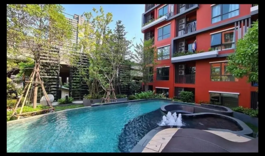 For sale, for rent, The Tree Din Daeng, Ratchaprarop, furnished room, ready to move in, well-built-in, complete here, just come with yourself and you