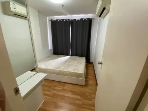 For rent, The Trust Condo Ngamwongwan, 25th floor, private corner room, beautiful room, fully furnished, ready to move in. Book now.