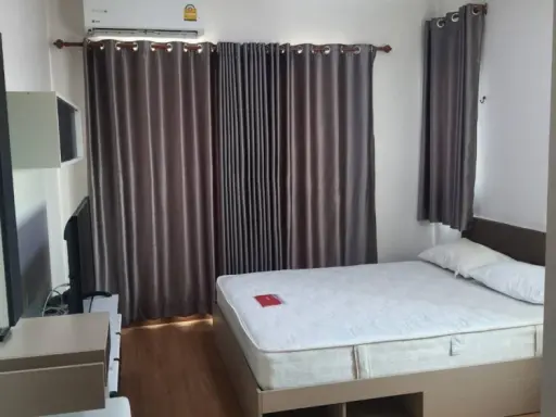 For rent Supalai City Resort Chaengwatthana, 11th floor, fully furnished room, nice to live in, if interested, hurry and reserve now, urgent.