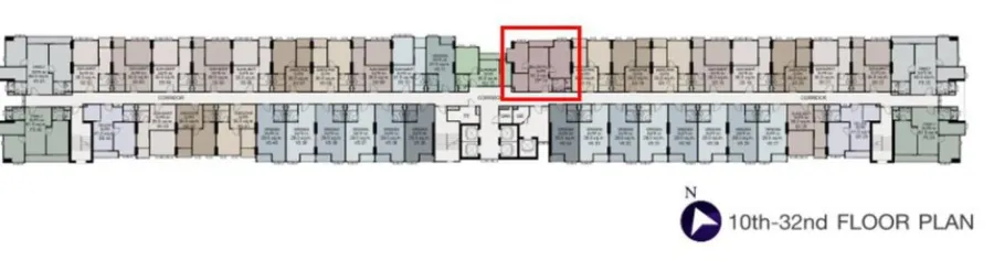 Sale down payment, Supalai Veranda Condo, Sukhumvit 117, room 1 Bed Plus, large size, 16th floor, good location, don't miss it!