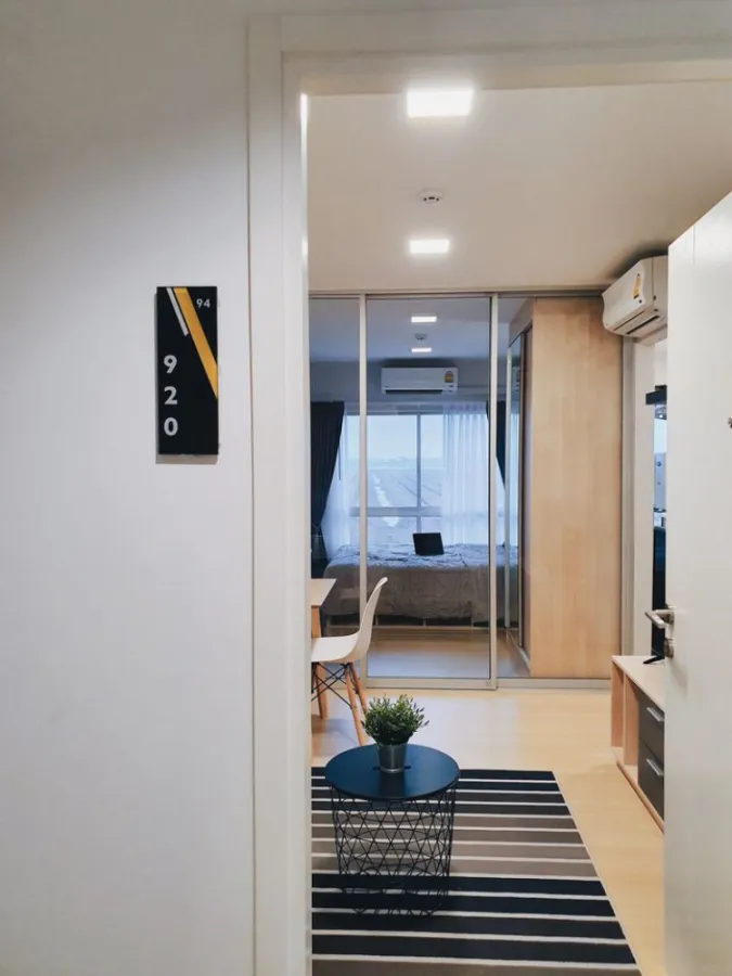 Plum Condo for rent, Rangsit Alive 1, 5th floor, good height, good sunset view. Miss it and you will regret it.