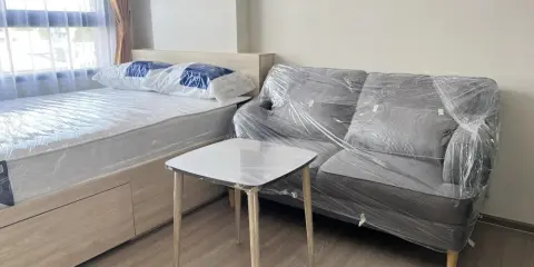 For rent THE MUVE Bangna ห้องสตูดิโอ ชั้น 4 เฟอร์ เครื่องใช้ไฟฟ้าครบ ต้องรีบมาจับจองด่วนๆ