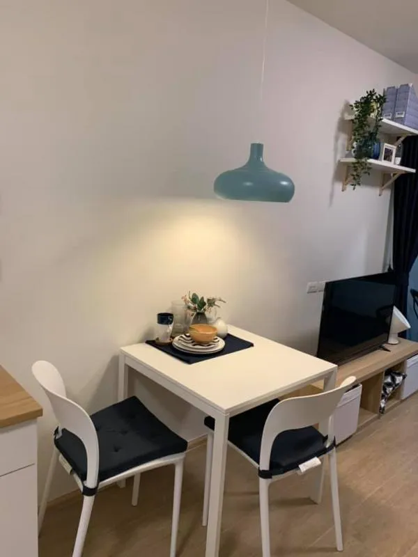 Condo for rent, A Space Sukhumvit 77, newly decorated room, very beautiful Fully furnished There is an area in front of the room, urgently book.