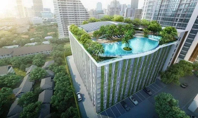 Condo sales down Supalai Oriental Sukhumvit 39, a new project completed at the end of this year, near the BTS, special price, do not wait !!