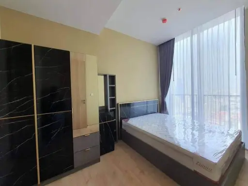 Condo for rent, Noble B 19, high floor, beautiful view, view of Wattana School, north, no buildings blocking it, don't wait.