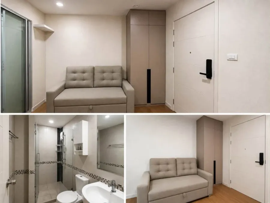 Apartment for rent at Centric Sutthisan – Ratchada. Nice room, fully furnished with appliances. Just bring your belongings and move in!