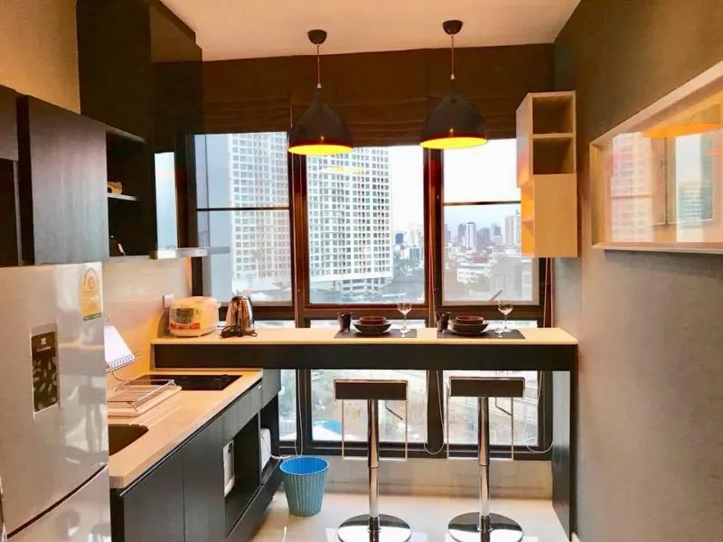Condo for rent, Rhythm Sukhumvit 44/1, 1 bedroom, 1 bath, beautiful room, fully furnished, good view, ready to move in, book now