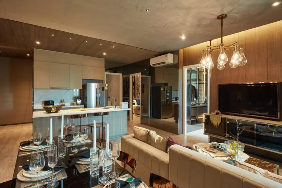 Condo for sale, Rhythm Ekkamai Estate, combine unit, 3 bedrooms, 3 bathrooms, west view, hurry up, don't miss it.