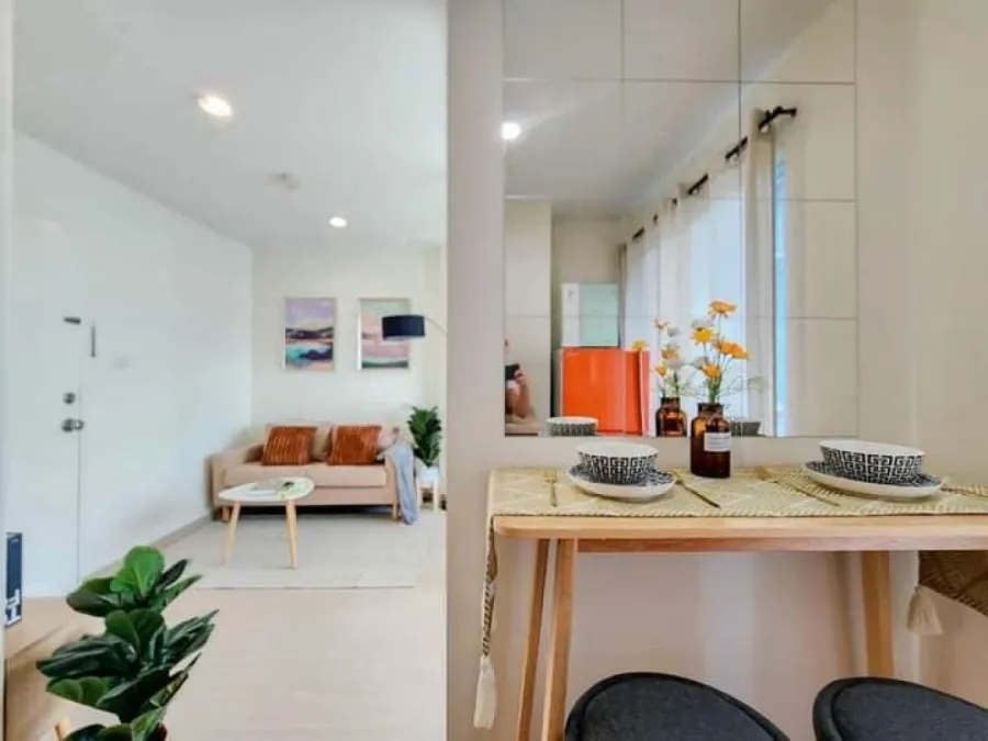 Quick sale!! Condo Lumpini Ville On Nut 46, 8th floor, Building D, clear view, beautiful room, fully furnished, book now!!