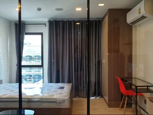 คลาสสิคมาก!! ห้องแบบ 1 Bed Kave Condo กรุผนังลายก่ออิฐสีขาวสวยมากๆ ตึก A เดินใกล้ๆ ห้องจริงน่าอยู่มา