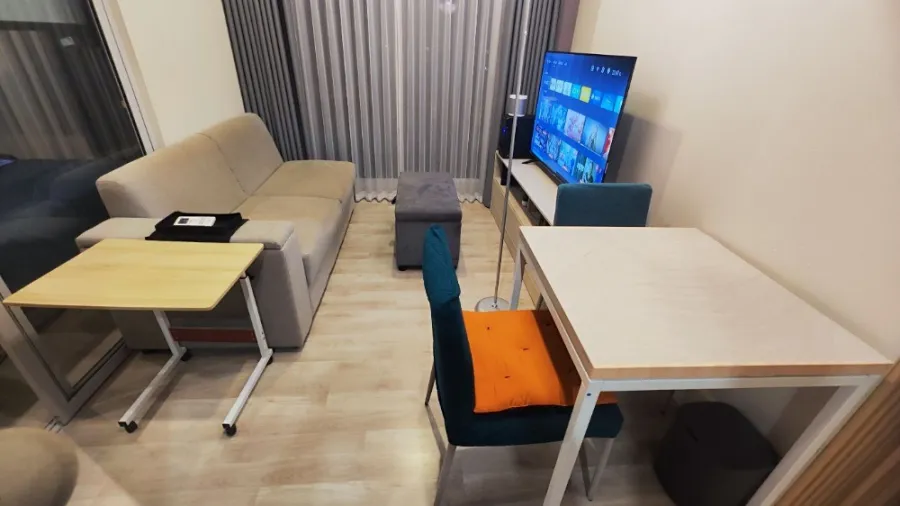 For sale, for rent!! Niche Mono Ramkhamhaeng condo, high floor, glass partitioned room, fully furnished, don't wait!!
