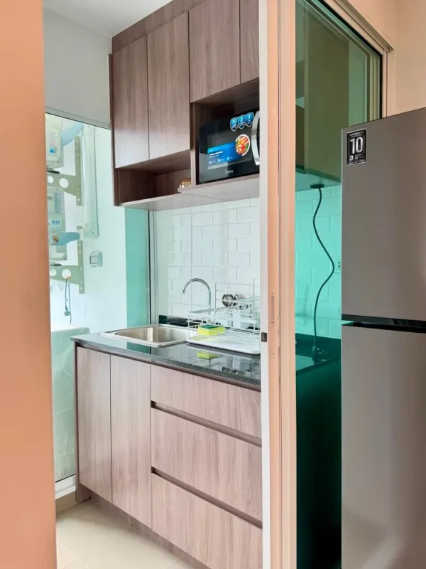 ให้เช่าคอนโด Regent Home Bangna ชั้นสูง วิวแม่น้ำสวย เฟอร์นิเจอร์บิวท์อินครบ พร้อมเข้าอยู่ มาจองเลย