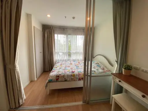 Condo for rent, Lumpini Ville On Nut 46, beautiful room, fully furnished, nice, quiet, good location, close to BTS, near the mall, hurry and grab it.