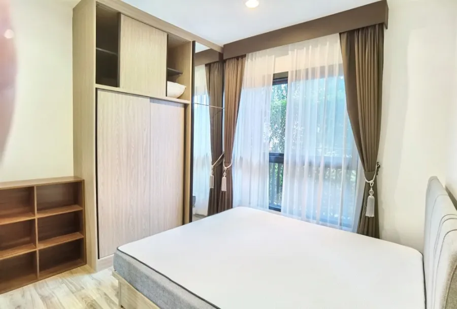 ให้เช่า นิช โมโน เจริญนคร 1 ห้องนอน 1 ห้องน้ำ ชั้น6 ระเบียงเชื่อมสวน เฟอร์+เครื่องใช้ไฟฟ้าครบ จองเลย